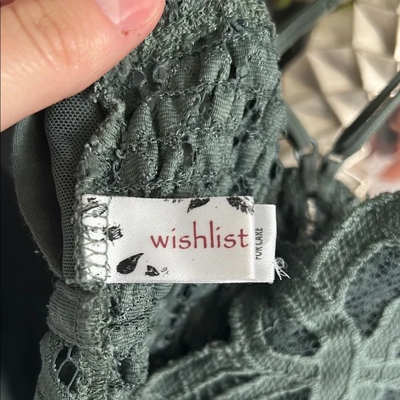 Wishlist Green Lace Bralette - Picture 2 of 4